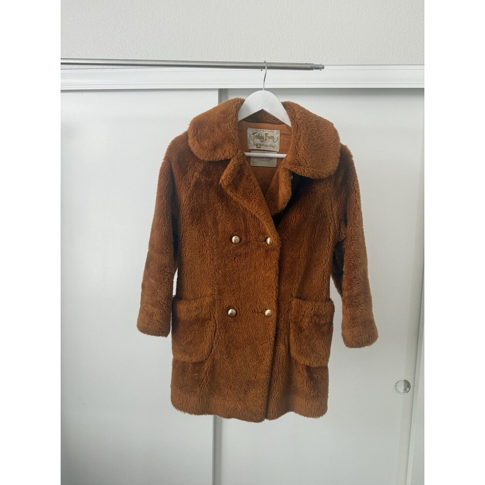 1970s White Stag Teddy Bear Faux Fur Coat – Made in USA